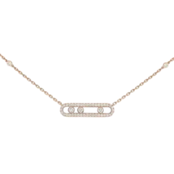 Collier diamant Baby Move Pavé Or rose, Messika