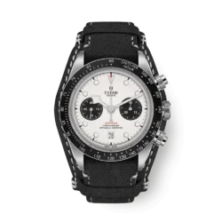 Black Bay Chrono Cadran blanc cuir 79360n-0006