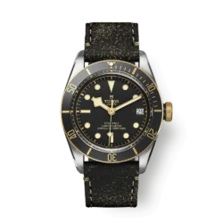tudor Black Bay S&amp;G date black leather m79733n-0007