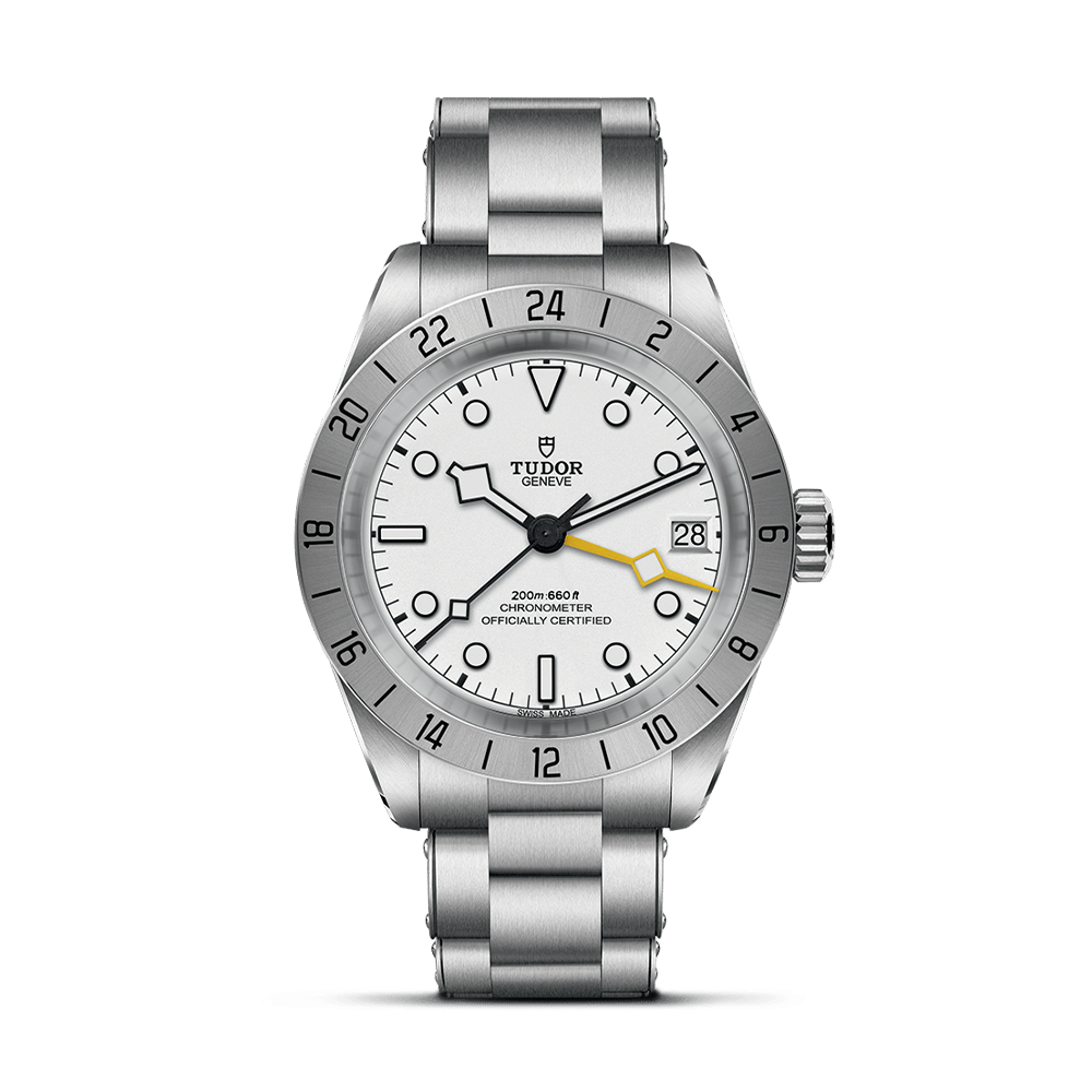 Black Bay Pro bracelet acier cadran blanc, tudor-m79470-0004