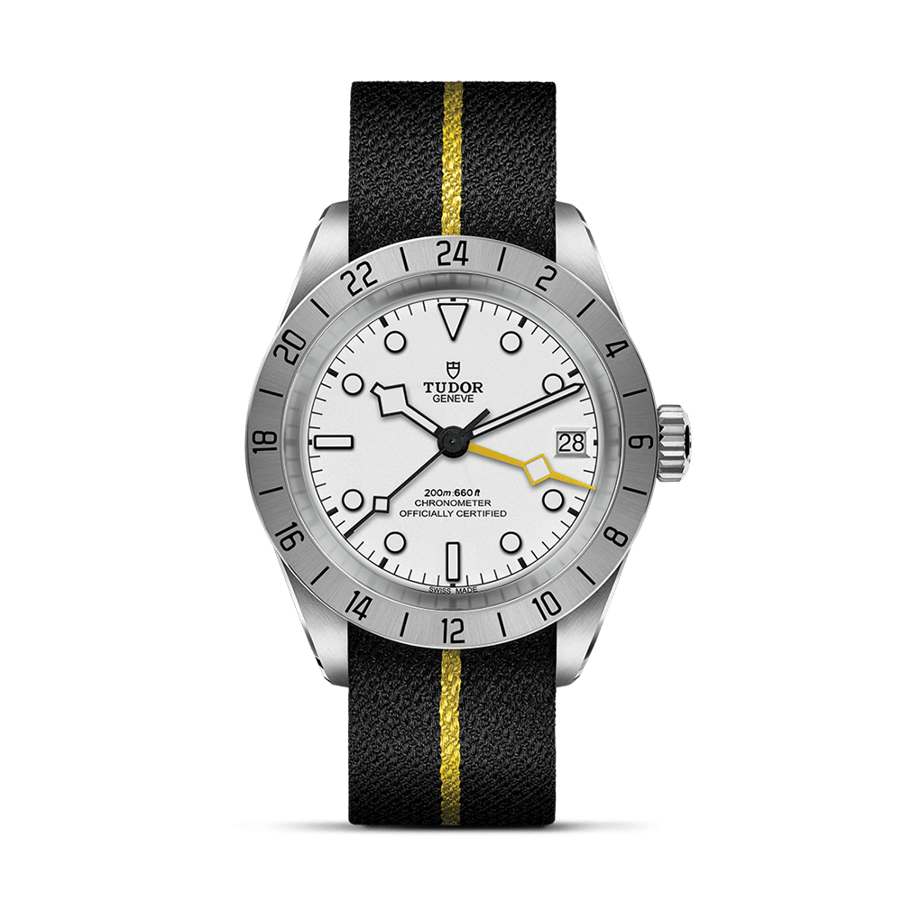 Black Bay Pro bracelet tissu cadran blanc 39 mm m79470-0005