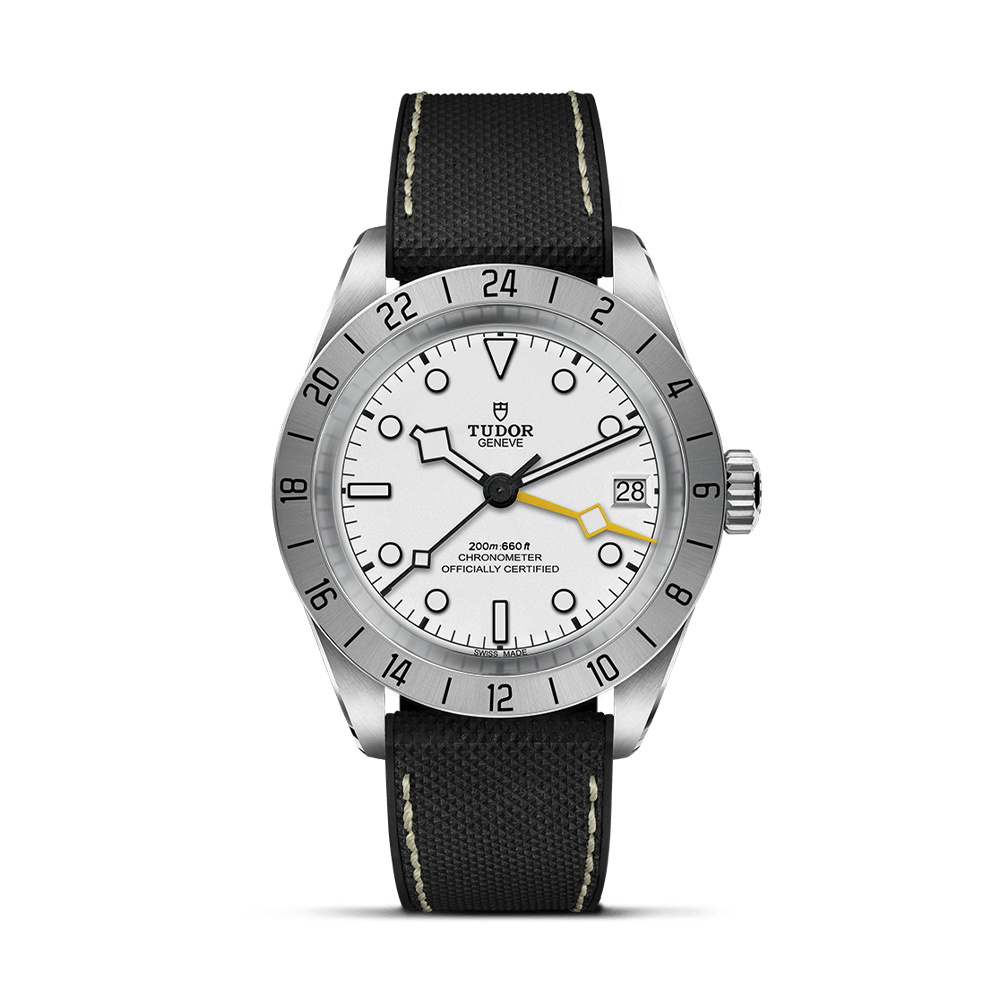 Black Bay Pro bracelet hybride cadran blanc 39 mm 79470-0006