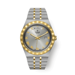 TUDOR ROYAL CADRAN ARGENTE DATE/JOUR OR 41 MM m28603-0001