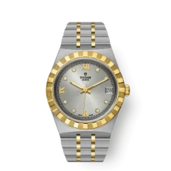 Tudor Royal argenté sertie or 34 mm-m28403-0002
