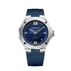Baume &amp; Mercier Riviera Automatic Watch - Blue Transparent Dial - Blue Rubber Strap - 42mm - 10701