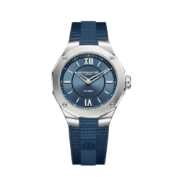 Baume &amp; Mercier Riviera Blue Rubber Bracelet, Blue, 36 mm, 10689
