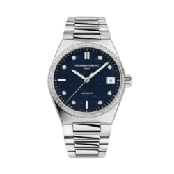 Frederique Constant Highlife Ladies Limited Edition 888 EX Automatic Watch with Bezel, Blue Dial, and 34mm Steel Bracelet FC-303NSD2NHD6B