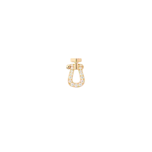 <B>FRED</B><br>Force 10 PM <br> Boucle d'oreille droite or jaune sertie