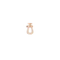 Fred boucle d'oreille droite Force 10 en or rose serti de 15 diamants