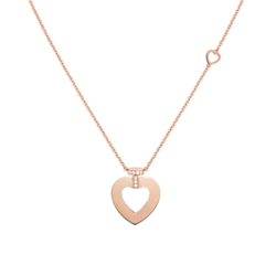 Collier Fred Pretty Woman moyen modèle en or rose semi pavé diamants