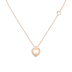 Collier Pretty Woman modèle XS en or rose serti d'un diamant