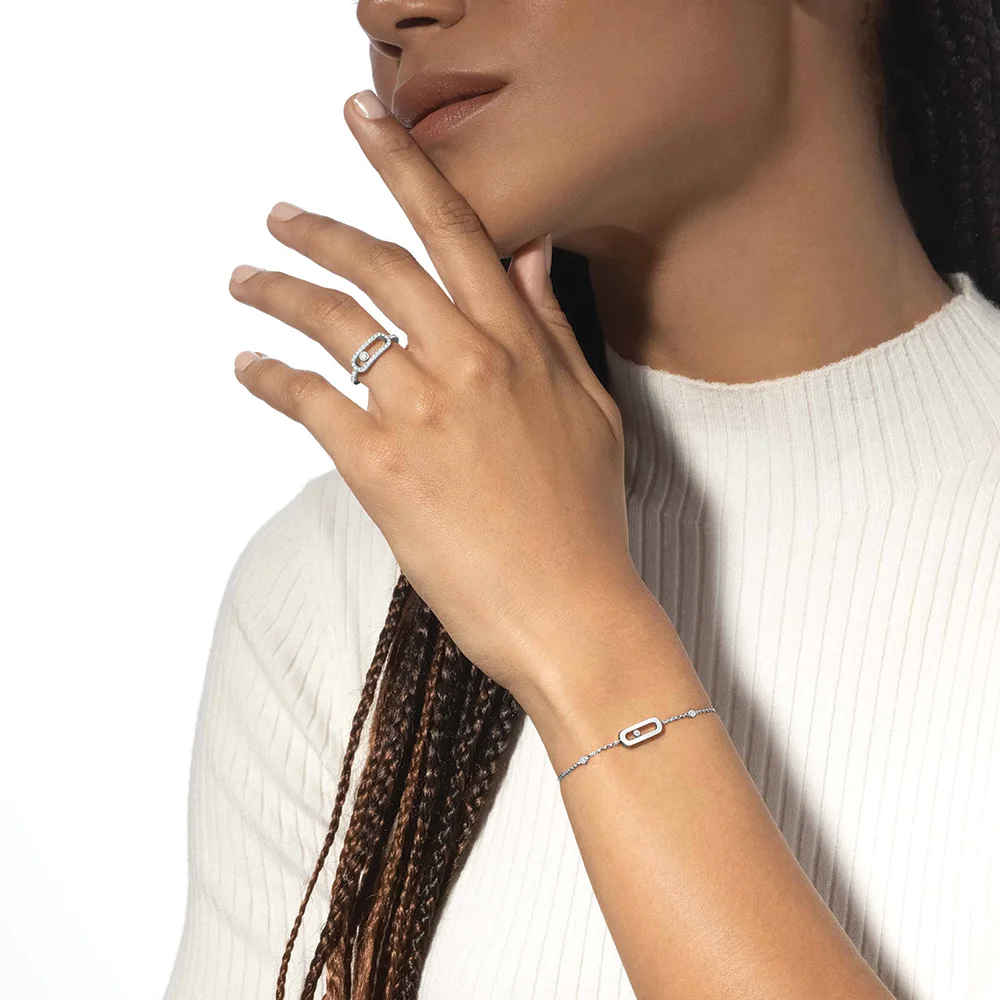 Bracelet Move uno Or Blanc, Messika 10051-WG Bollwerk Joailliers Mulhouse Belfort Bâle Basel