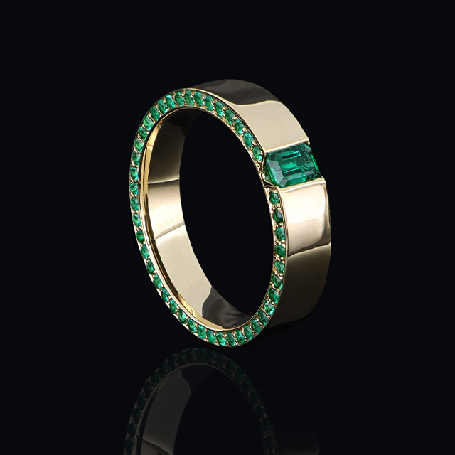 Or jaune et émeraude : Les pierres précieuses vertes : le vert à l’honneur à l’occasion de la Saint-Patrick.