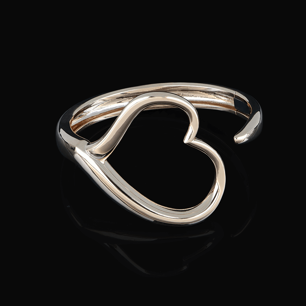 Bracelet coeur en or rose