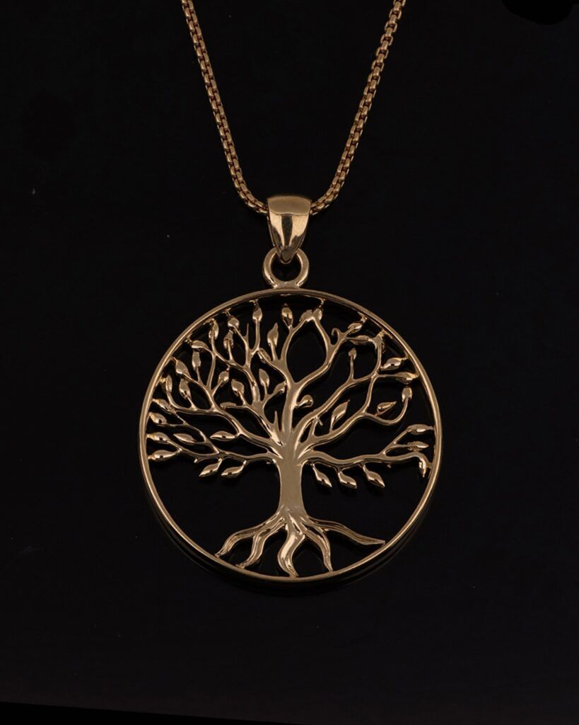 Bijoux fabrication sur mesure arbre de vie or jaune