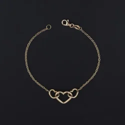 Bracelet en or jaune Saint-Valentin
