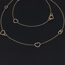 Collier coeur or jaune Saint-Valentin