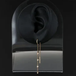 Boucles d'oreilles or jaune et diamants Saint-Valentin